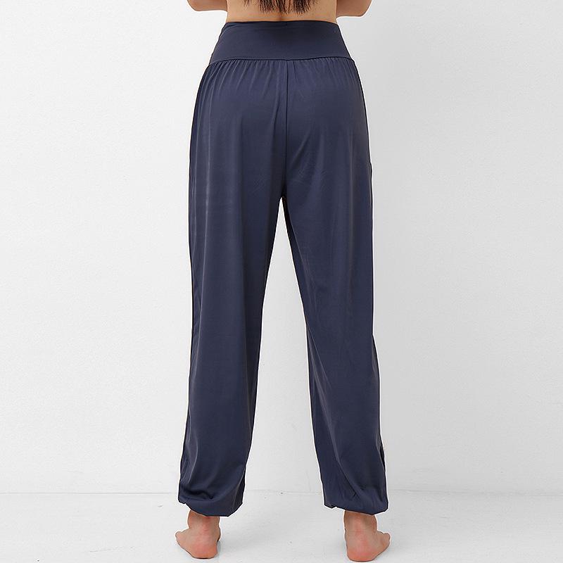 Женские летние быстросохнущие спортивные штаны для йоги и бега с широкими штанинами и расклешенным кроем