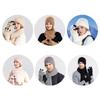 Hat Gloves Scarf Suit Men Winter Warm Knitted Hat Outdoor Riding Ear Protection Wool Hat Women Sleeve Cap Skullies Beanies