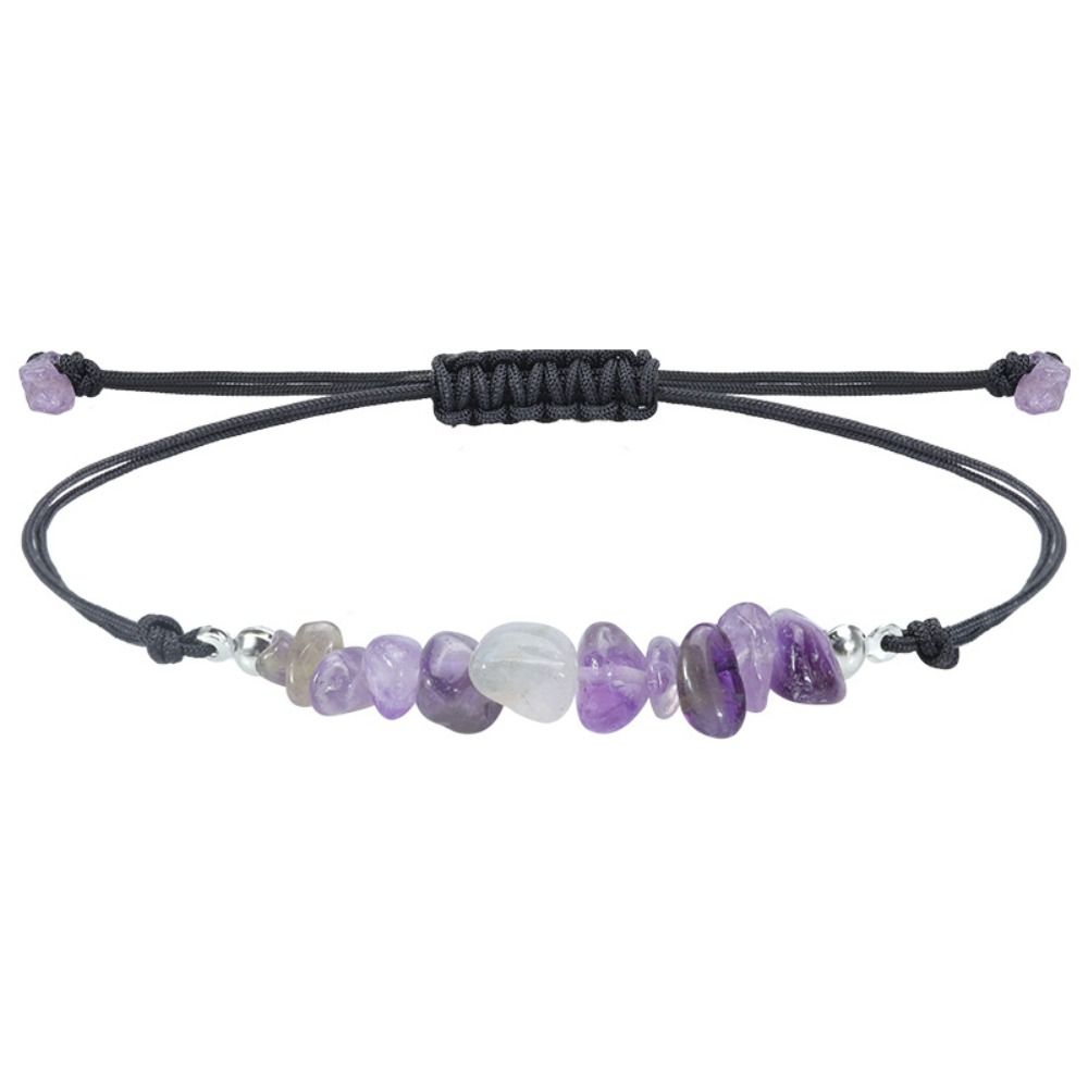 Ins Amethysts Bracelets Colored Gravel Bracelet Beads New Irregular Gravel Bracelets