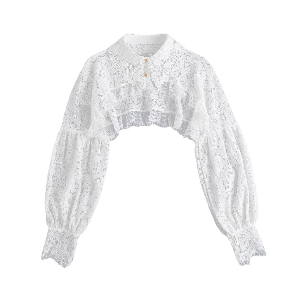 Chiffon False Collar Lace Loose Top Coat Cute Clothes Accessories Girl