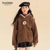 Детская толстовка с капюшоном из овечьей шерсти и флиса Taoding