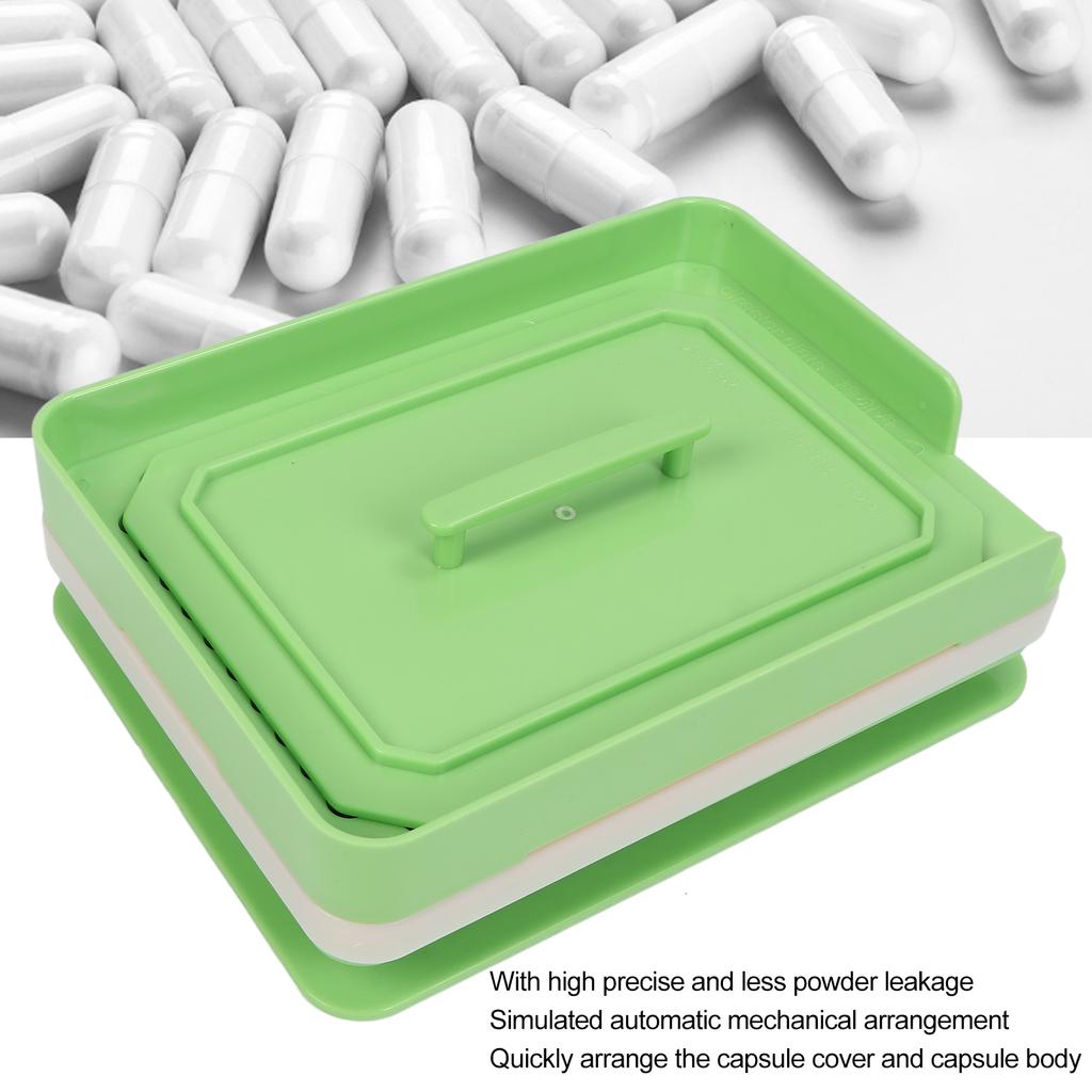 Пластина для заполнения капсул № 0 с 200 отверстиями, полуавтоматический наполнитель пустых капсул, зеленый