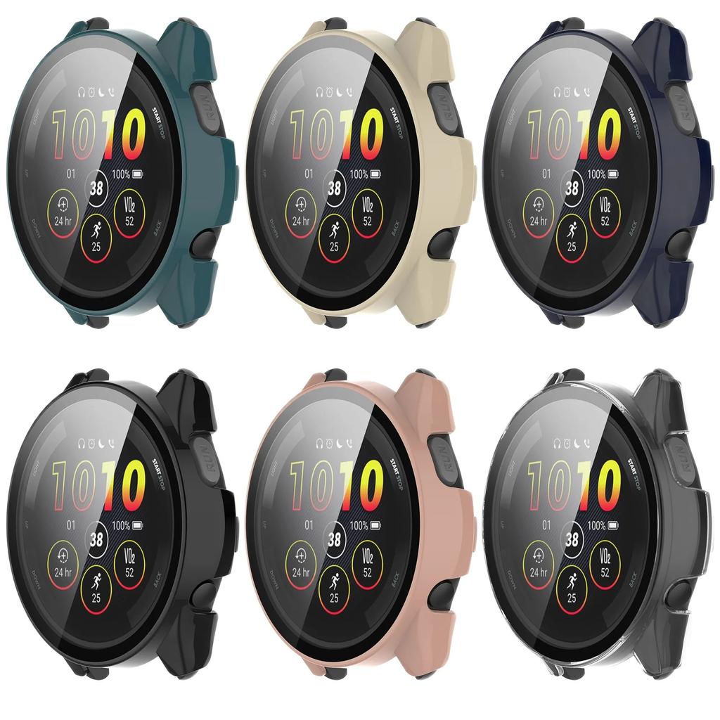 Полный защитный чехол для Garmin Forerunner 165, чехол-защитная пленка для экрана Forerunner165 Music, ПК 2-в-1, накладка-чехол + пленка из закаленного стекла