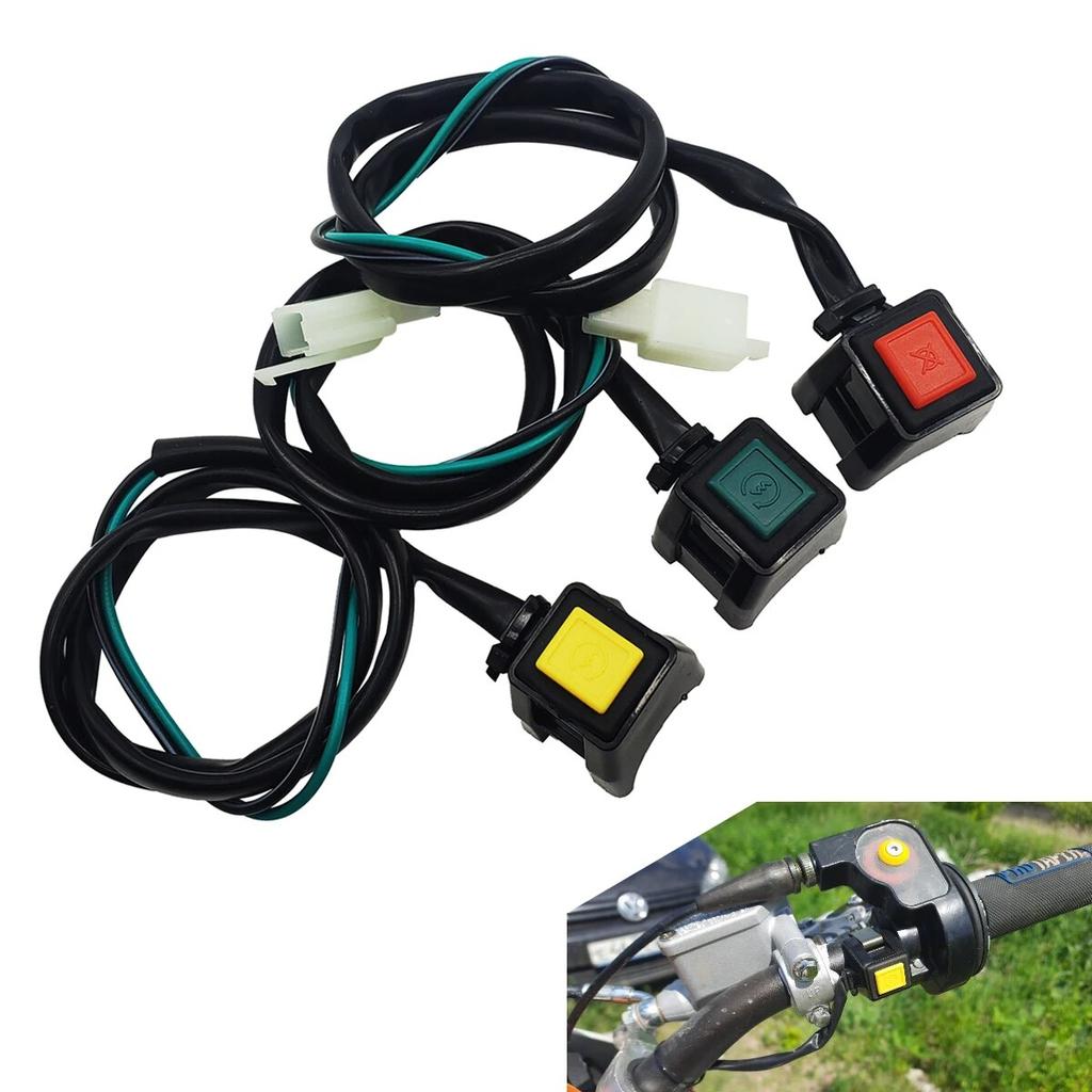 Motorcycle Square Button Switch ON/OFF Engine Starter Kill Handlebar Ignition For KTM YAMAHA HONDA Motorbike Universal Part
