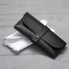 Handmade Leather Eyeglass Case with Ring Buckle - Fashionable Soft Case for Glasses & Sunglasses