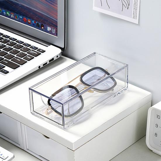 Органайзер для солнцезащитных очков, вместимость слоев, прозрачный дизайн, прочный, выдерживающий нагрузку, штабелируемый, органайзер для хранения очков
