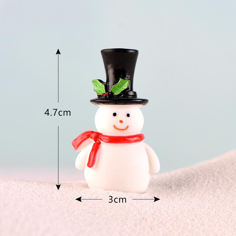 Micro Landscape Model Decorative Santa Claus Snowman Figurine Diy Miniature Garden Ornament Festive Christmas Tree Decoration