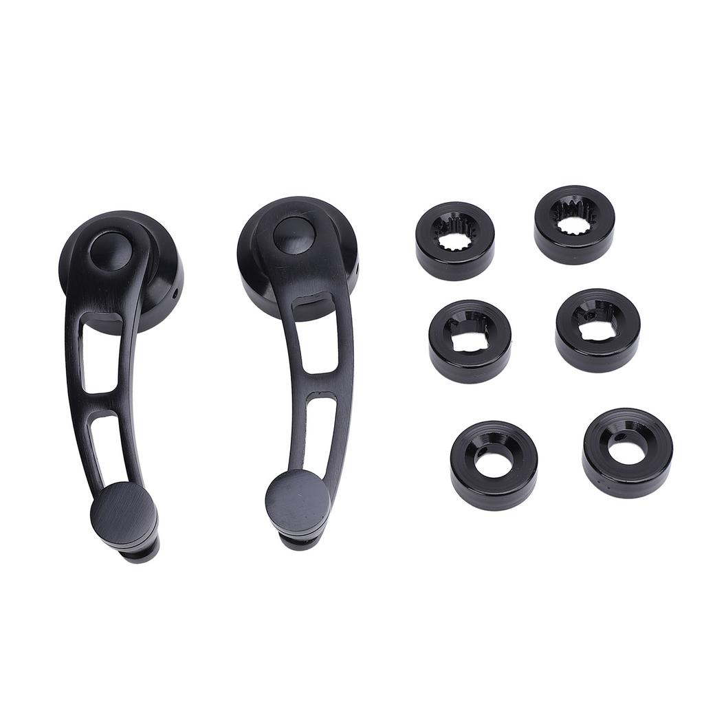 Комплект ручек стеклоподъемника 4 1/4 дюйма, кованый алюминий, черное покрытие, долговечный, легкий, для хот-родов