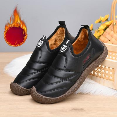 Женские зимние теплые ботинки для снега, водонепроницаемые короткие ботинки, мокасины с подкладкой из искусственного меха, удобные нескользящие кроссовки для ходьбы на открытом воздухе для женщин