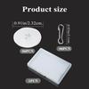 90 Pack Self Adhesive Ceiling Hooks for Hanging - Small Sticky Damage-Free No-Drill Ceiling Discs with Metal Hook, Removable Transparent Wall Hook