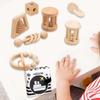 7 Pieces Baby Toys Wooden Ball Roller Developmental Skills Rattle Grasping Toy for Children