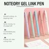 Noteory Quick-Dry Gel Pen - Black & Macaron Colors, Smooth Writing Stationery