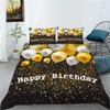 Party Series Quilt Cover Pillowcase Three-Piece Set Polyester Digital Printing