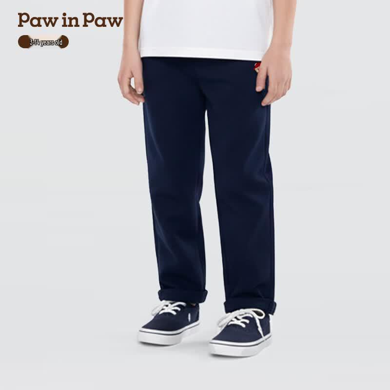 PawinPaw Boys' Cartoon Bear Straight-Leg Casual Pants