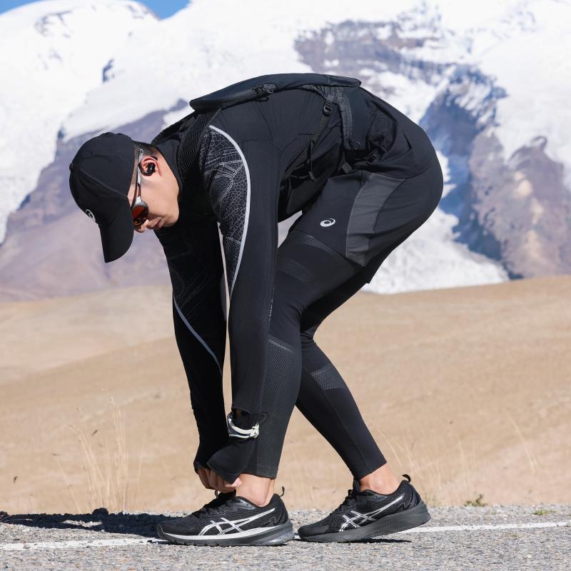 Asics Гель-Анкор Удобные Модные Прочные Дышащие Поддерживающие Кроссовки для Бега Мужские Кроссовки Черные 1011C019-001