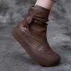 Ботильоны женские кожаные туфли на плоской подошве на платформе женские модные кроссовки 2024 года Chelsea Botas Goth Gladiator Mujer Zapatos