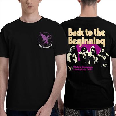 Black Sabbath Back To The Beginning Рок-группа 2025 Мужская Женская Футболка Мерч Смешные Футболки Футболка 100_ Хлопок Взрослая Мото
