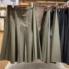 Женская повседневная юбка средней длины с широкими складками, однотонная, Осень/Зима 2025