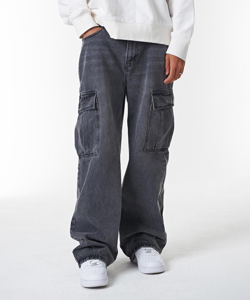 Dibsenseu Rise Wide Cargo Джинсы D500 - Черные