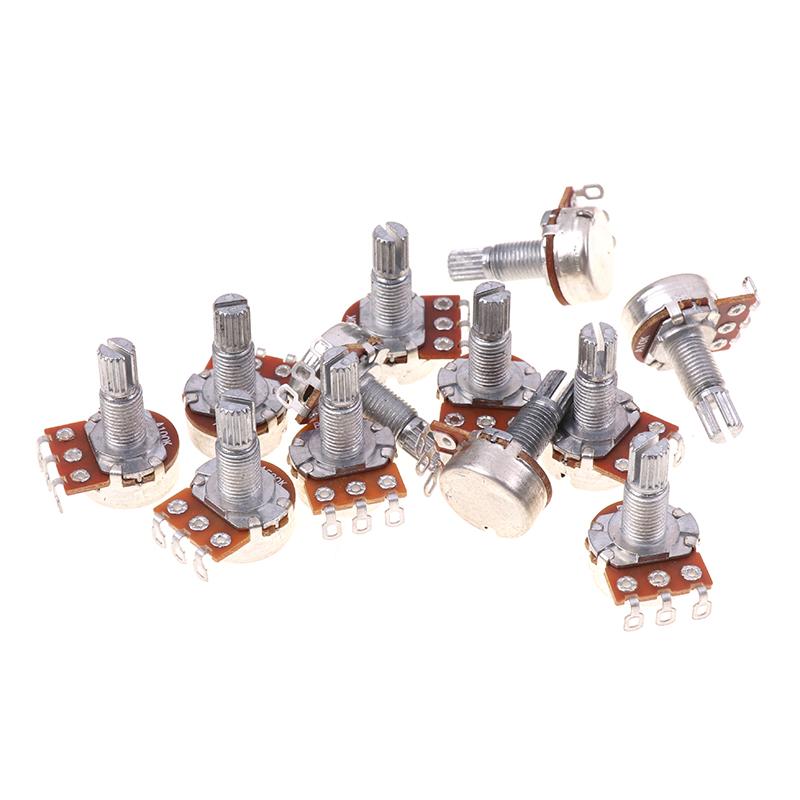 A500K B500K A250K B250K A50K B50K A25K B25K Потенциометр Шлицевой Маленький Пот Электрогитара Бас Эффект Усилитель Тон Громкость 18 Мм Вал Части