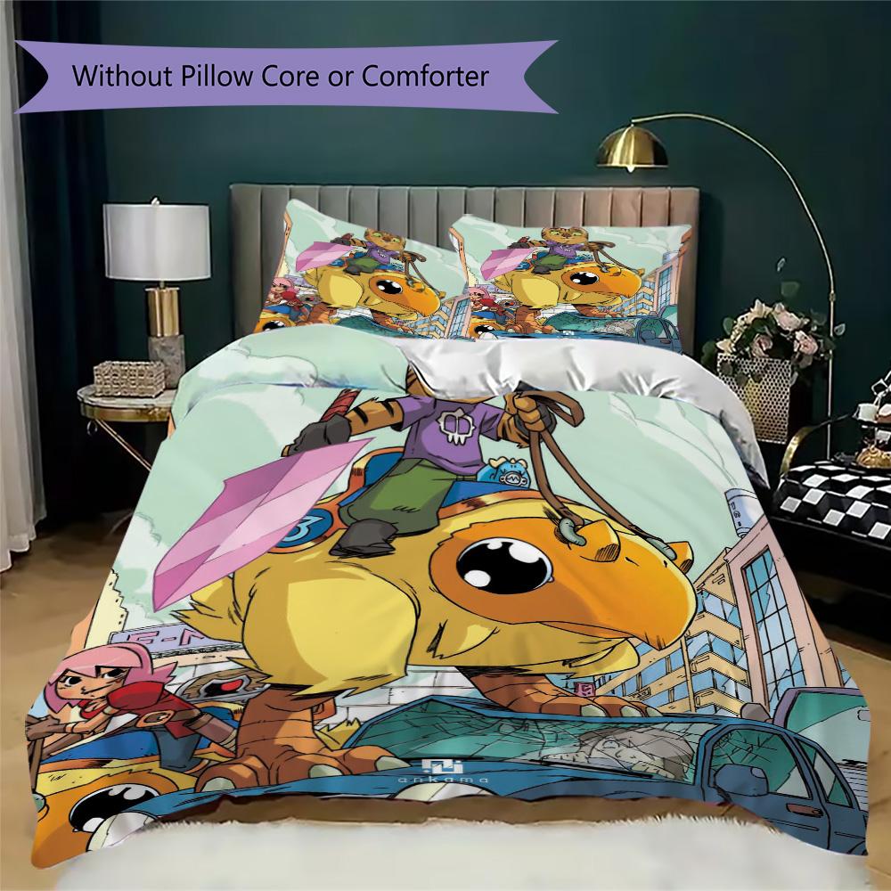 Angus Halloween theme Pattern Bedding,Quilt Set Quilt Cover Pillowcase Home Birthday Gift (1*duvet cover+2*pillowcase,without core)XSJT0917222
