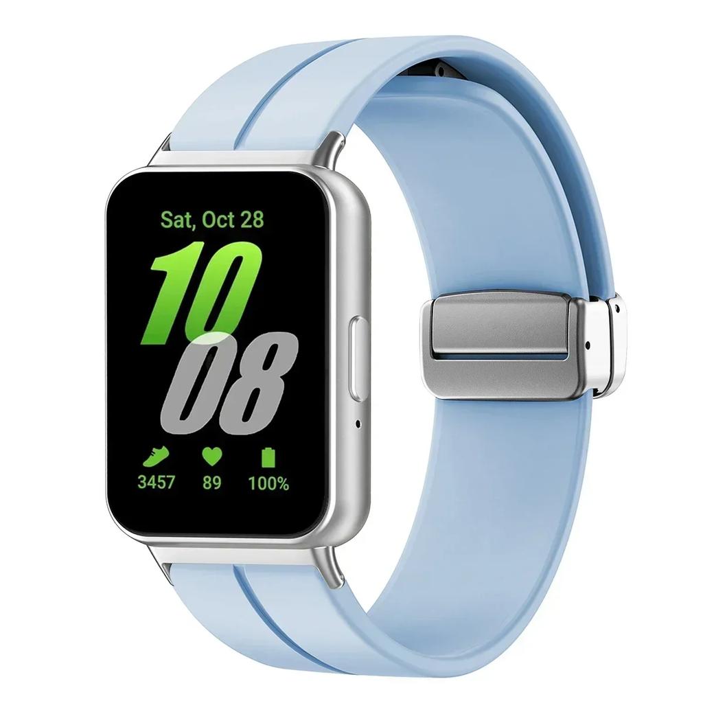 Silicone Strap For Samsung Galaxy Fit3 Watch Band Magnetic Buckle Wristband For Samsung Galaxy Fit 3 Bracelet Replacement Correa