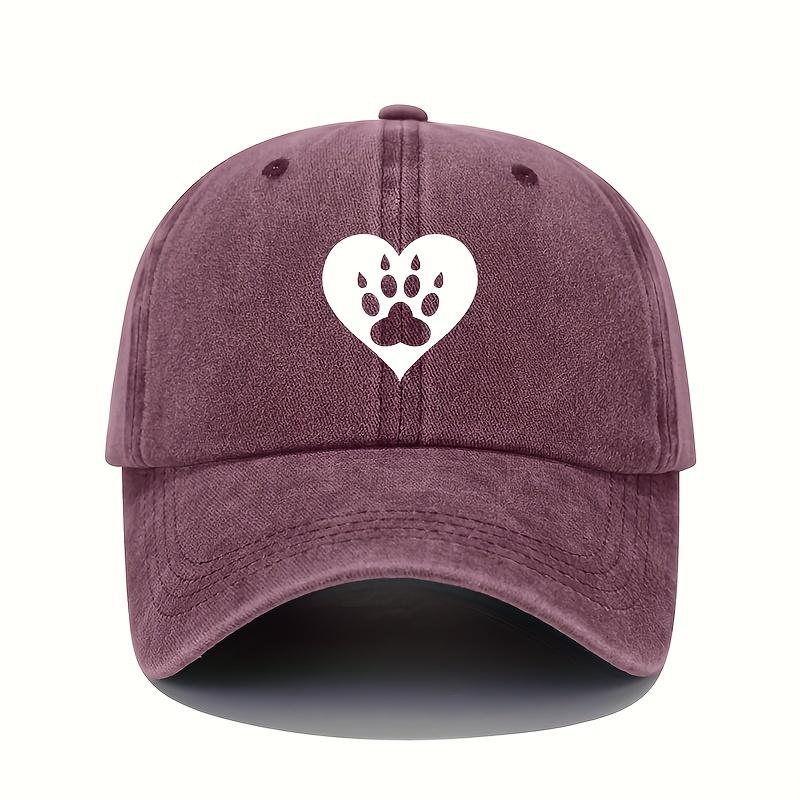 Love print baseball cap retro lightweight washed cap adjustable men's and women's sun protection hats