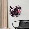Фиолетовый Черный Пион Цветок Птица Наклейка На Стену Самоклеящаяся Съемная Наклейка Для Спальни Гостиной Домашнего Декора Виниловая Художественная Роспись