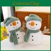 Snowman Plush Doll Hat Scarf Cartoon Bedroom Decoration Christmas Gifts Ornament