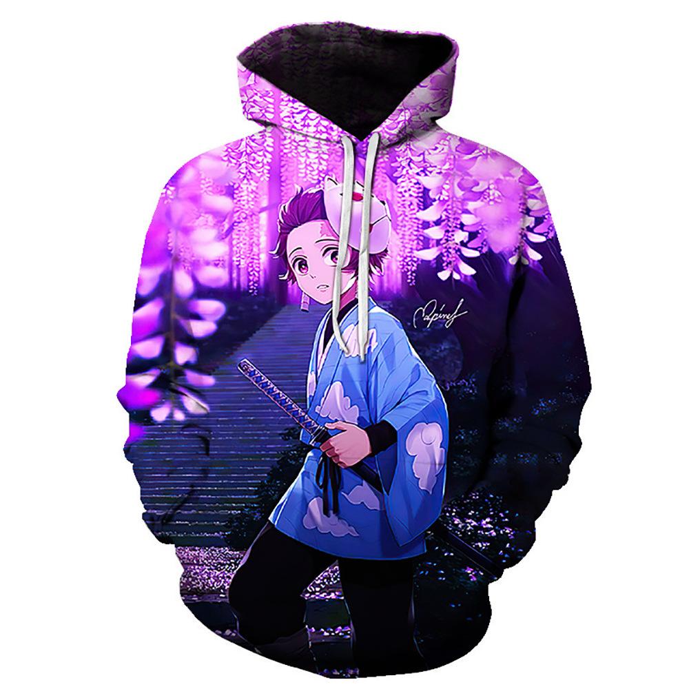 Аниме Demon Slayer Series 3D Printed Man's Spring New Style Hooded Long Sleeve Hoodie Fashion Casual Cotton Pullover Clothing