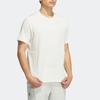 adidas Однотонная дышащая футболка с круглым вырезом и коротким рукавом, унисекс, белая HE5250
