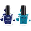 FACESCANADA Splash Glossy Finish Nail Enamel, Nautical Girl 53, 8 мл и Splash Glossy Nail Enamel, Morning Glory 54, 8 мл