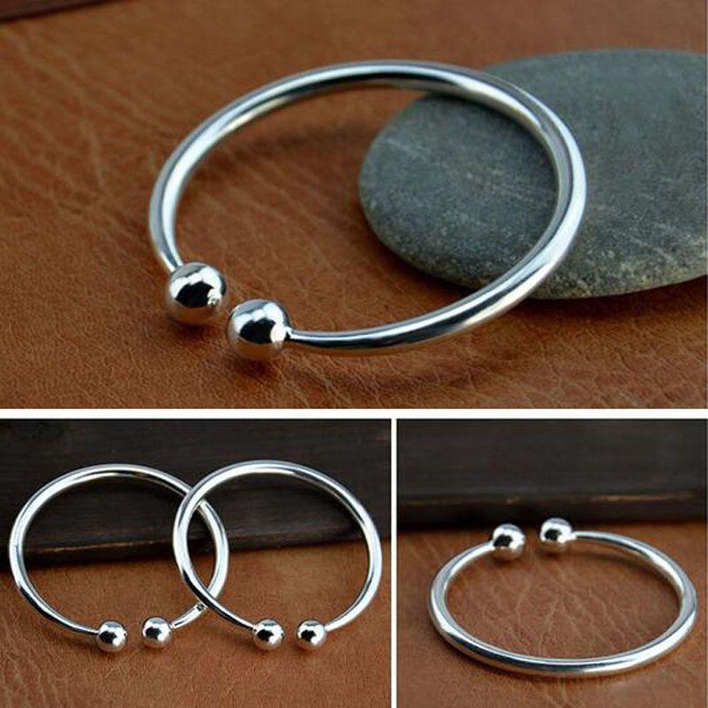 Best Quality Wholesale Silver Plated Adjustable Bangles Fashion Jewelry Bracelet Mens/Womens