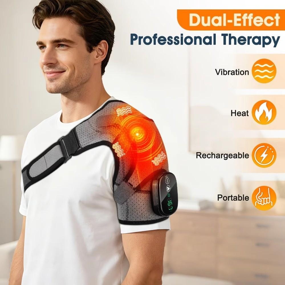 Heating and Vibration Heated Shoulder Brace Warm Compress Shoulder Heating Pad Shoulder