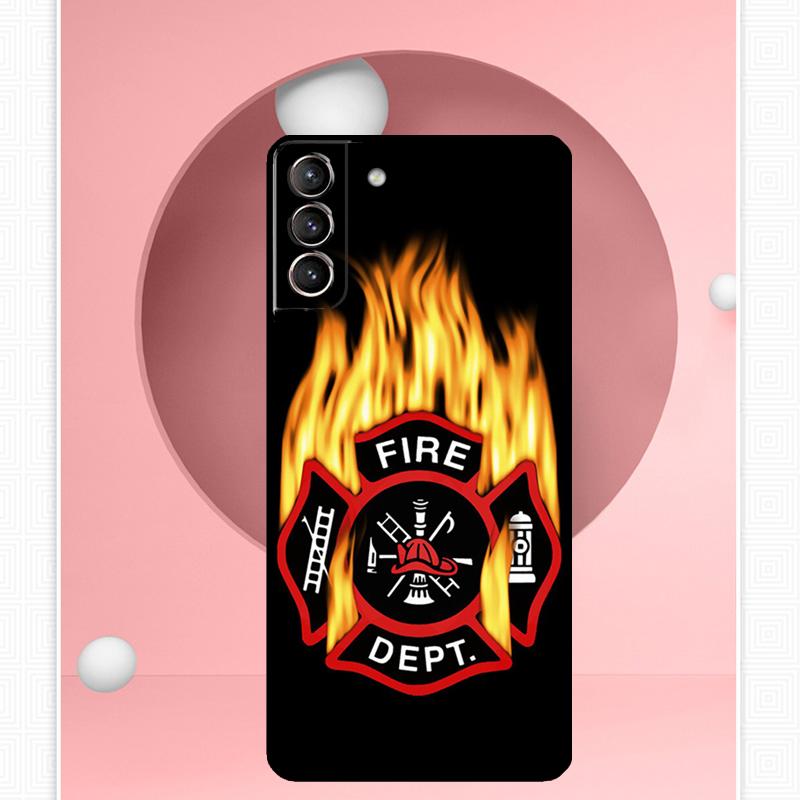 Firefighter Heroes Fireman Case For Samsung Galaxy S22 S23 S24 Ultra Note 20 10 S8 S9 S10 Plus S21 S20 FE Soft Cover