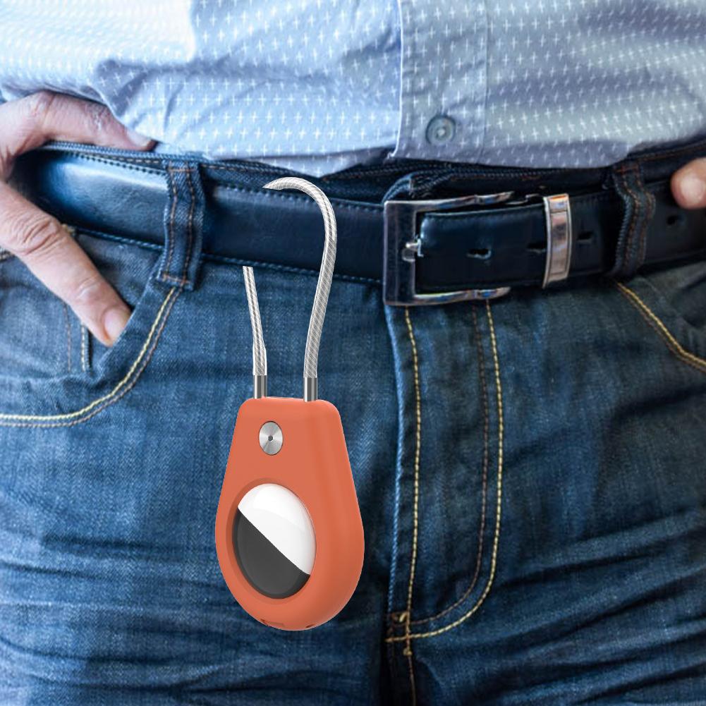 For Apple Airtags Holder Case Waterproof Keychain Holder Case Full Cover Dog Tracker Locator Device for Pet Key Luggage Backpack