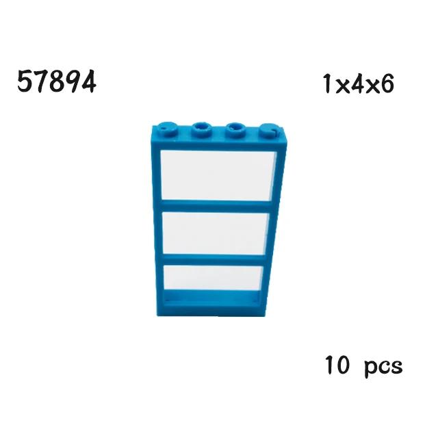 MOC Parts House Деталь 1x4x6 Рама двери Умные окна 10 шт. 60596 60616 60803 57894 60623 60621 92589