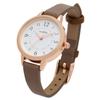 Fieldwork Women's Analog Watch with Leather Strap, Simple Color-Coordinated Loop, Brown (GY082-5)