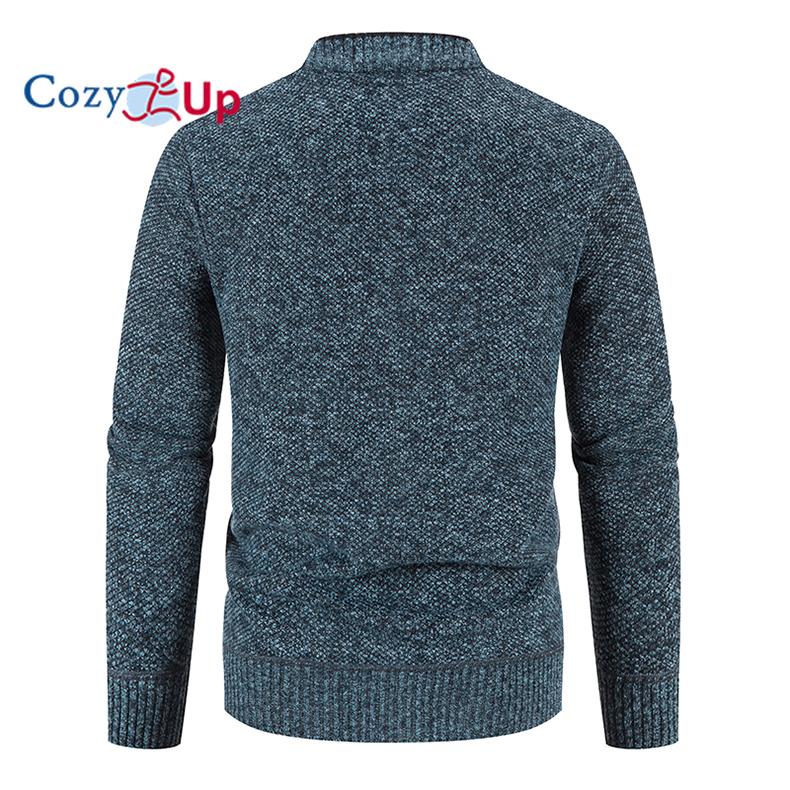 Cozy Up Мужской теплый свитер-кардиган с длинными рукавами, осенне-зимняя куртка