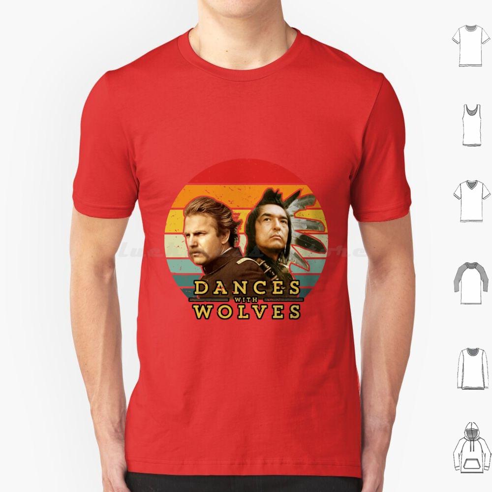 Dances With Wolves T Shirt Big Size 100 Cotton Dances With Wolves Man Movie Animals Nature Dances Moon Music Retro Western