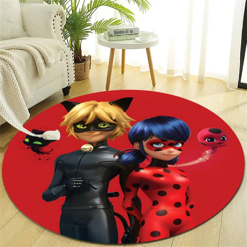 Personalized Ladybug Round Chair Office Rug - Perfect for Mat, Office Chair & More - Ideal Gift for Birthdays and Holidays