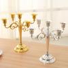 Metal Candle Holder 5-arms Candle Stand Wedding Candlestick Candelabra