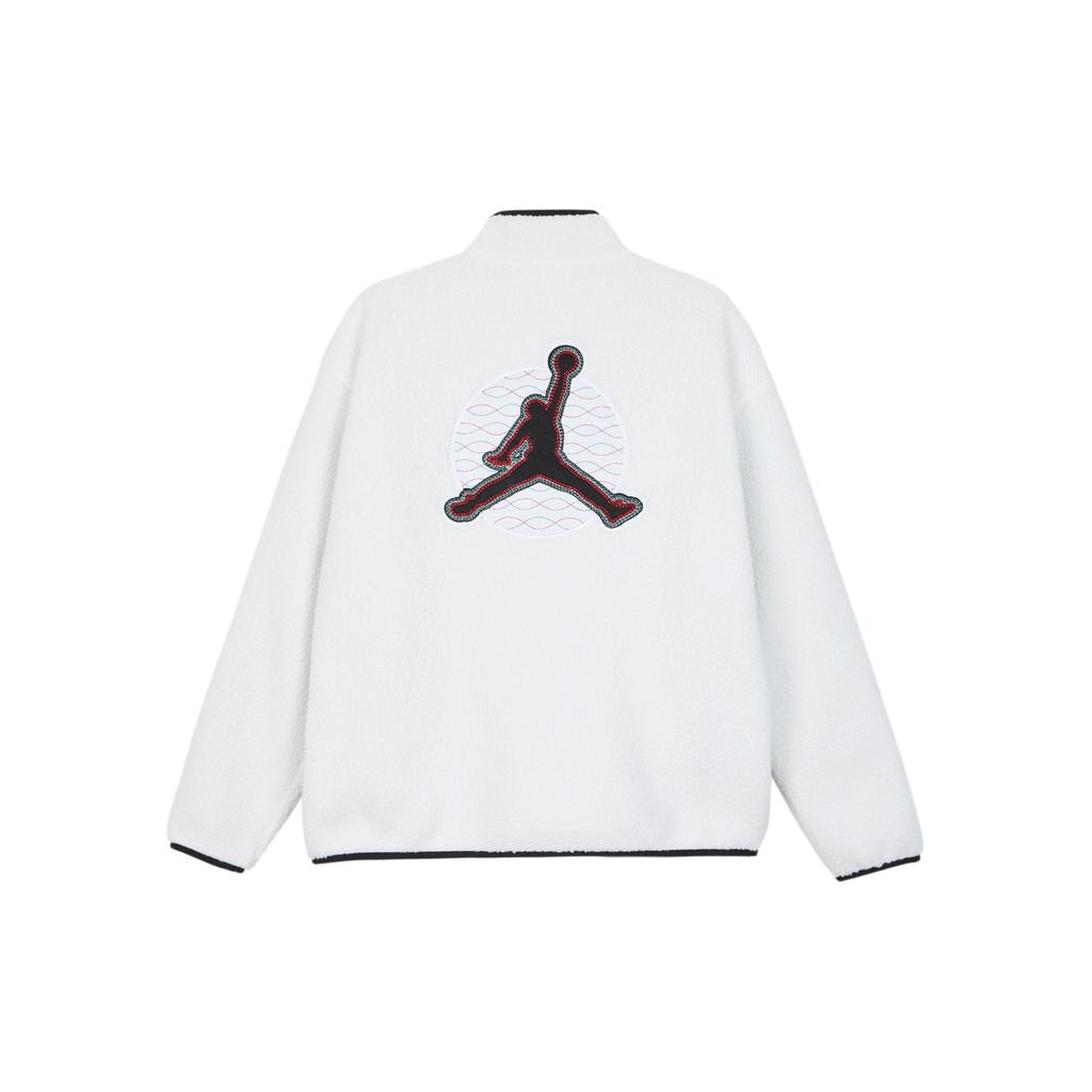 Jordan Куртка мужская флисовая с логотипом Fearless и воротником-стойкой на молнии, светло-серебристо-серая FV4017-029