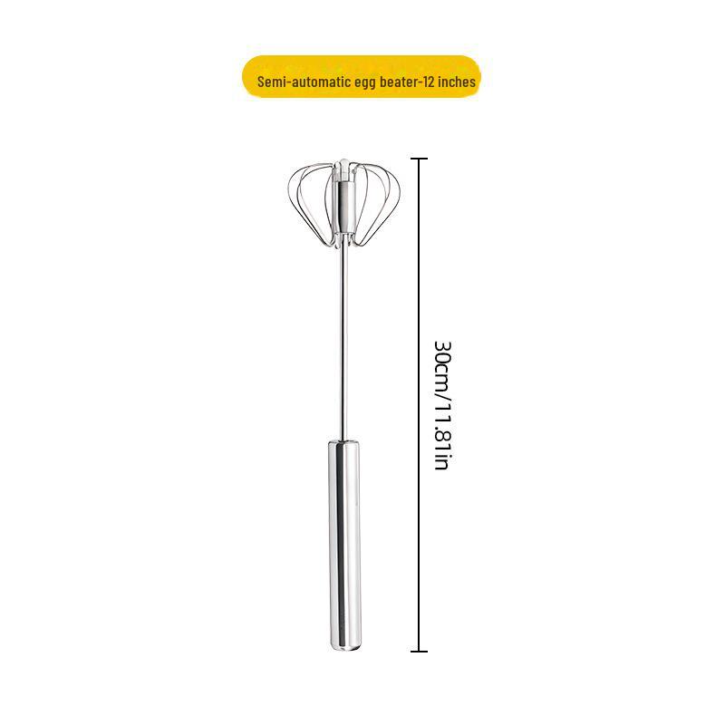 Ручной венчик для взбивания яиц и вспениватель молока из нержавеющей стали