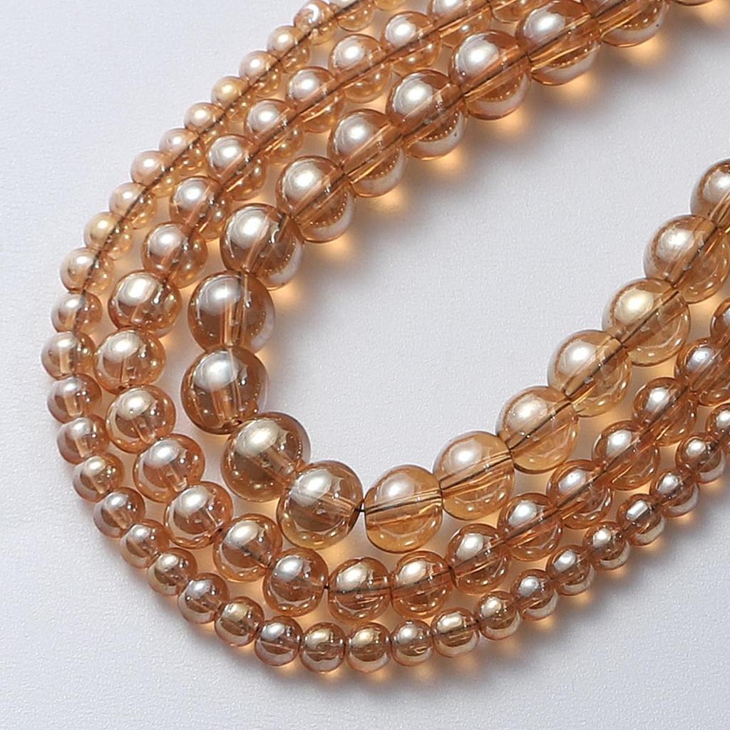 4/6/8/10 мм блестящие прозрачные стеклянные бусины, матовое стекло, свободные бусины для изготовления ювелирных украшений, DIY палочка для волос, браслет, ожерелье, серьги