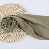 Women's Solid Color Pearl Chiffon Bubble Scarf, Long Silk Headscarf, 70x180cm, Middle Eastern Style