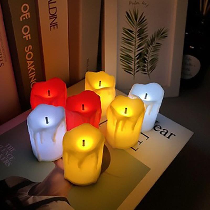 6/12Pcs Flameless LED Tea Light Bright Battery Operated Realistic Candle Light for Christmas Holiday Wedding Home Decor