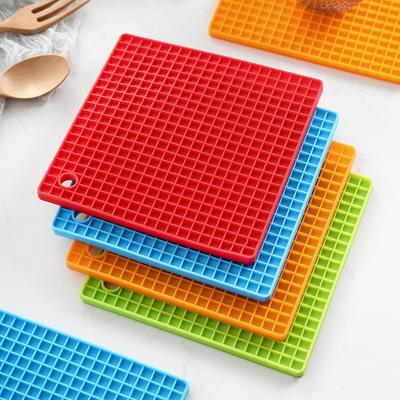 2 шт. термостойкий утолщенный квадратный силиконовый коврик подставка под чашку нескользящая миска держатель для кастрюли стол подставка под тарелку кухонные принадлежности