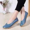 Women Leather Driving Moccasins Comfort Flats Casual Slip On Blue Nurse Plus Size Summer Ballet Shoes for Girl