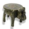 20.32 Cm Hand-Painted Wooden Elephant Shape Stool Chair, Cum Side Table, for Home, Office, Living or Bedroom Decor